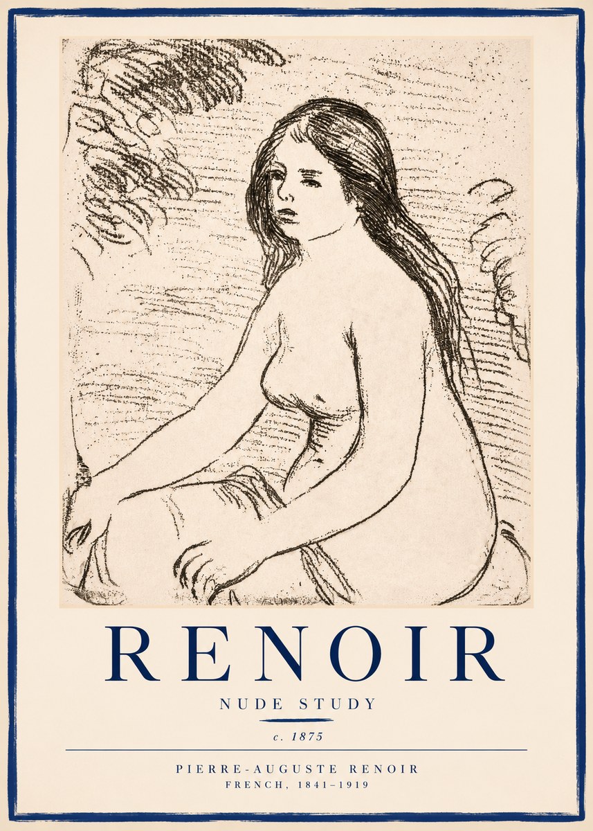 Renoir Nude Study No3 - Plakat