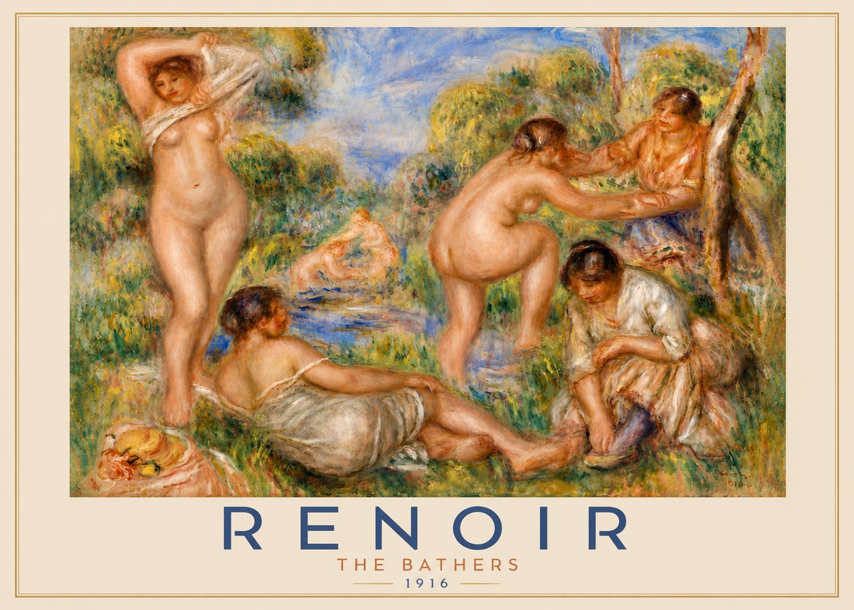 Renoir The Bathers No5 - Plakat