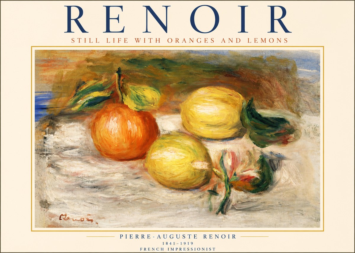 Renoir Still Life with Fruit II No2 - Plakat