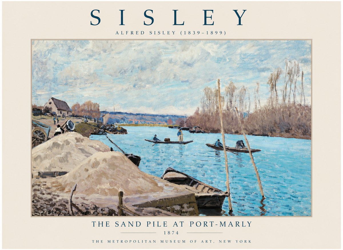 Sisley The Sand Pile at Port-marly No3 - Plakat