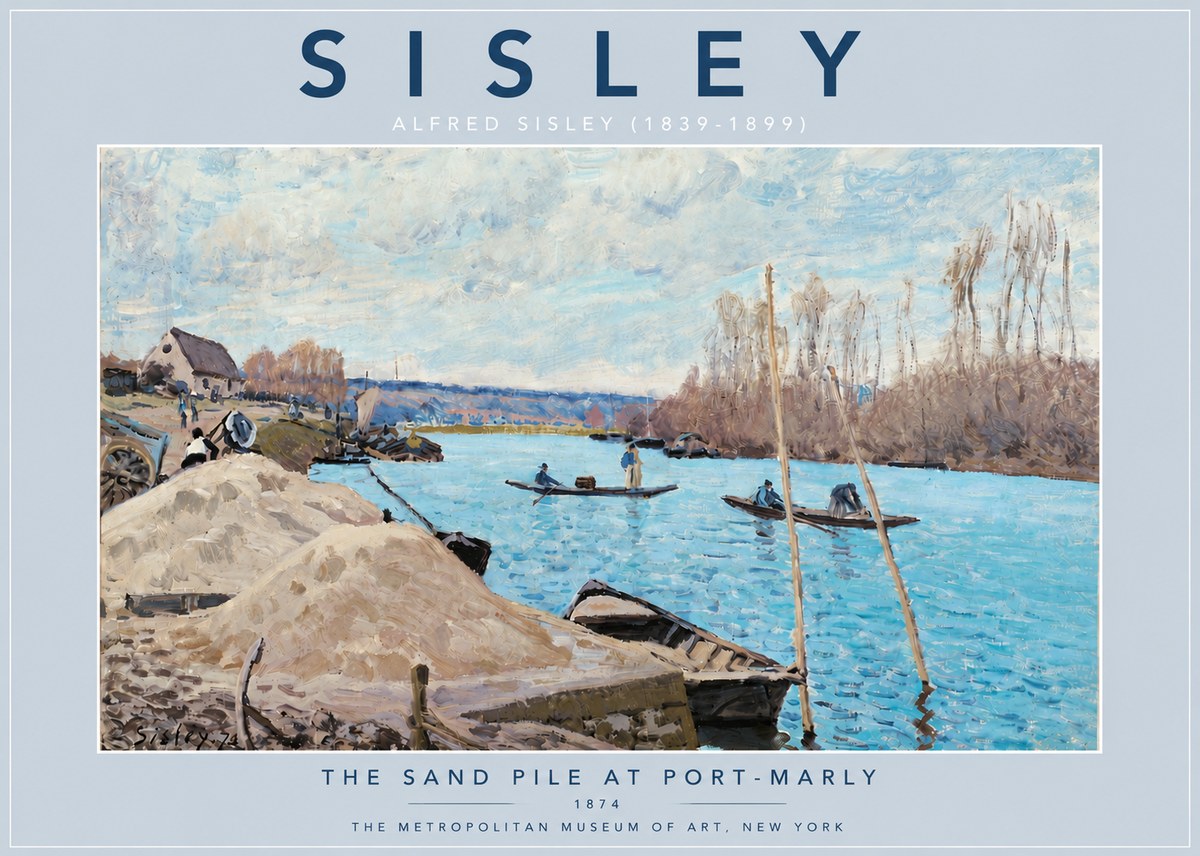 Sisley The Sand Pile at Port-marly No4 - Plakat
