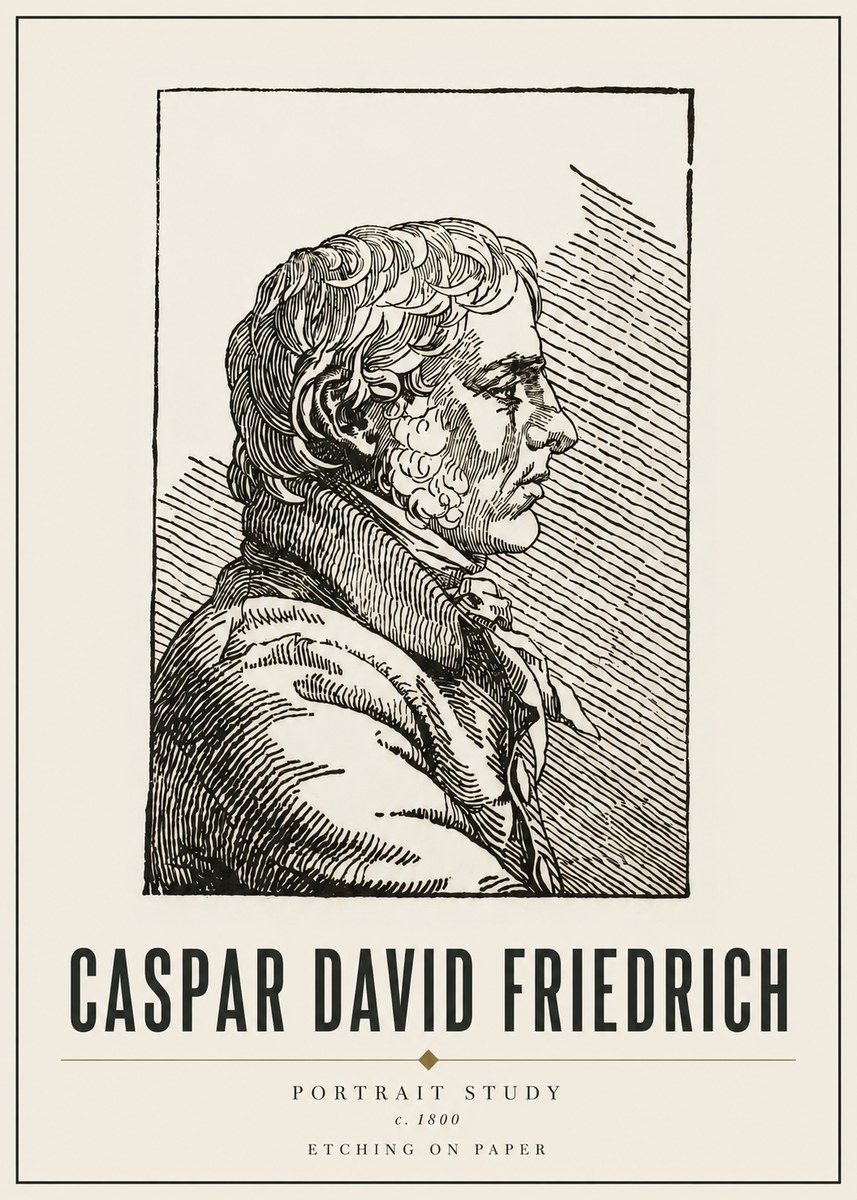 Caspar David Friedrich Portrait Study No4 - Plakat