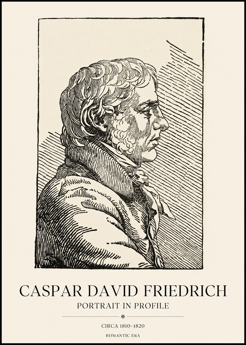 Caspar David Friedrich Portrait Study No6 - Plakat