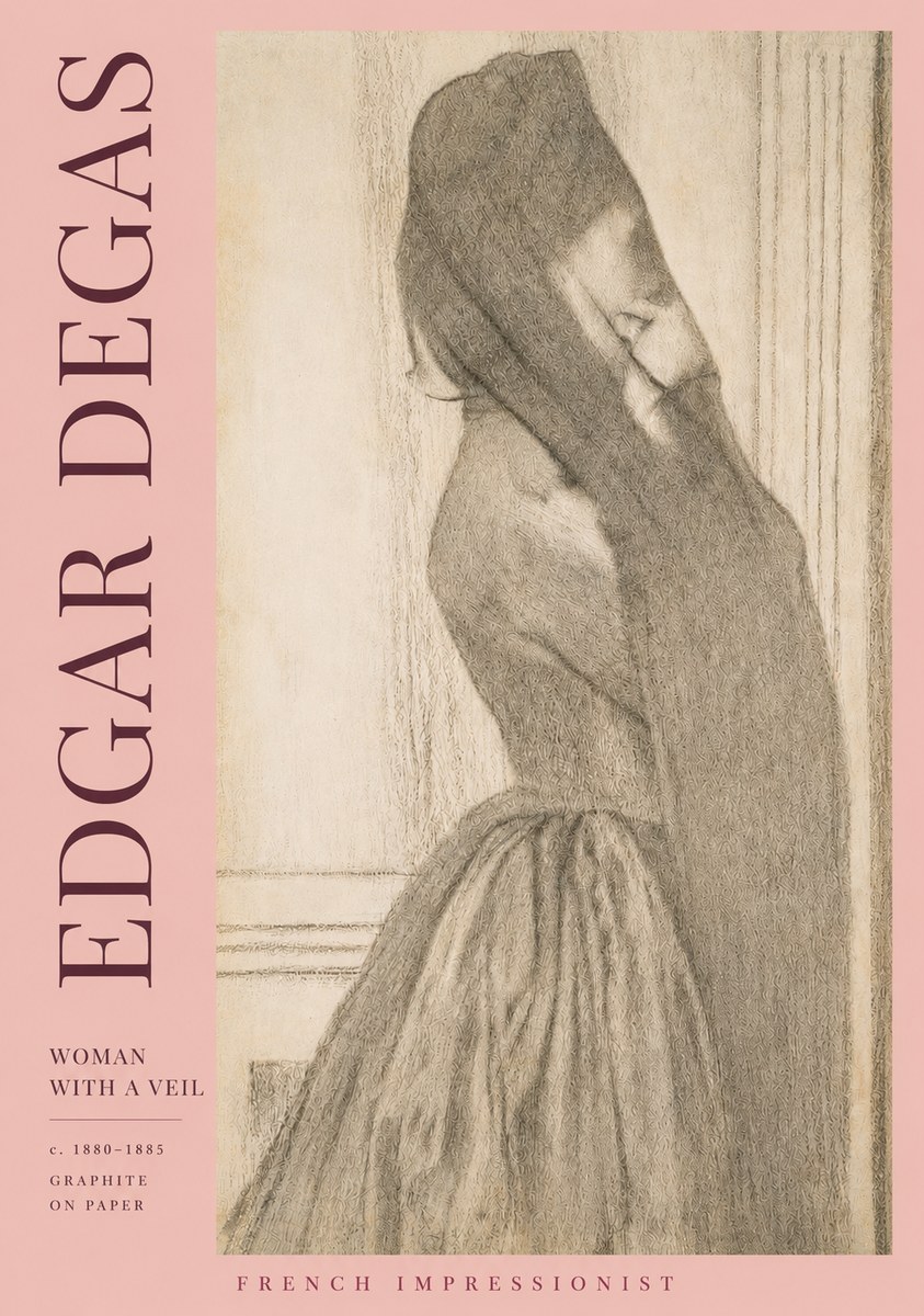 Edgar Degas Woman with a Veil No3 - Plakat