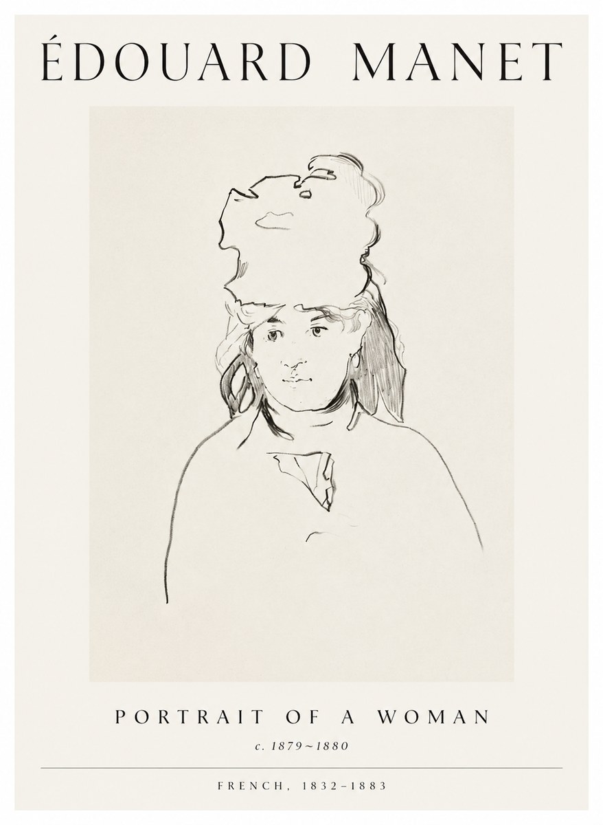 Édouard Manet Portrait of a Woman No1 - Plakat