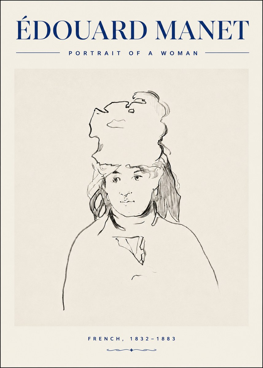 Édouard Manet Portrait of a Woman No4 - Plakat
