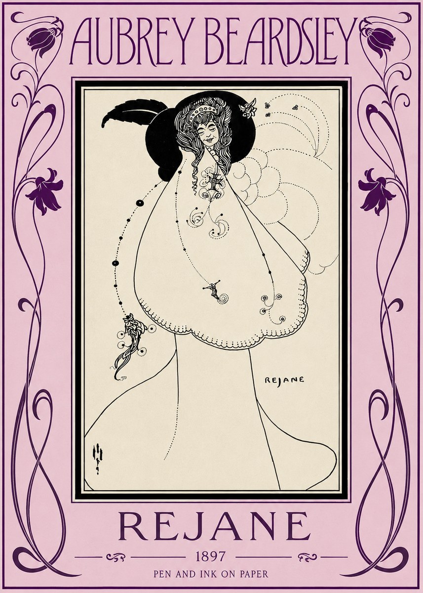 Aubrey Beardsley Rejane I No3 - Plakat
