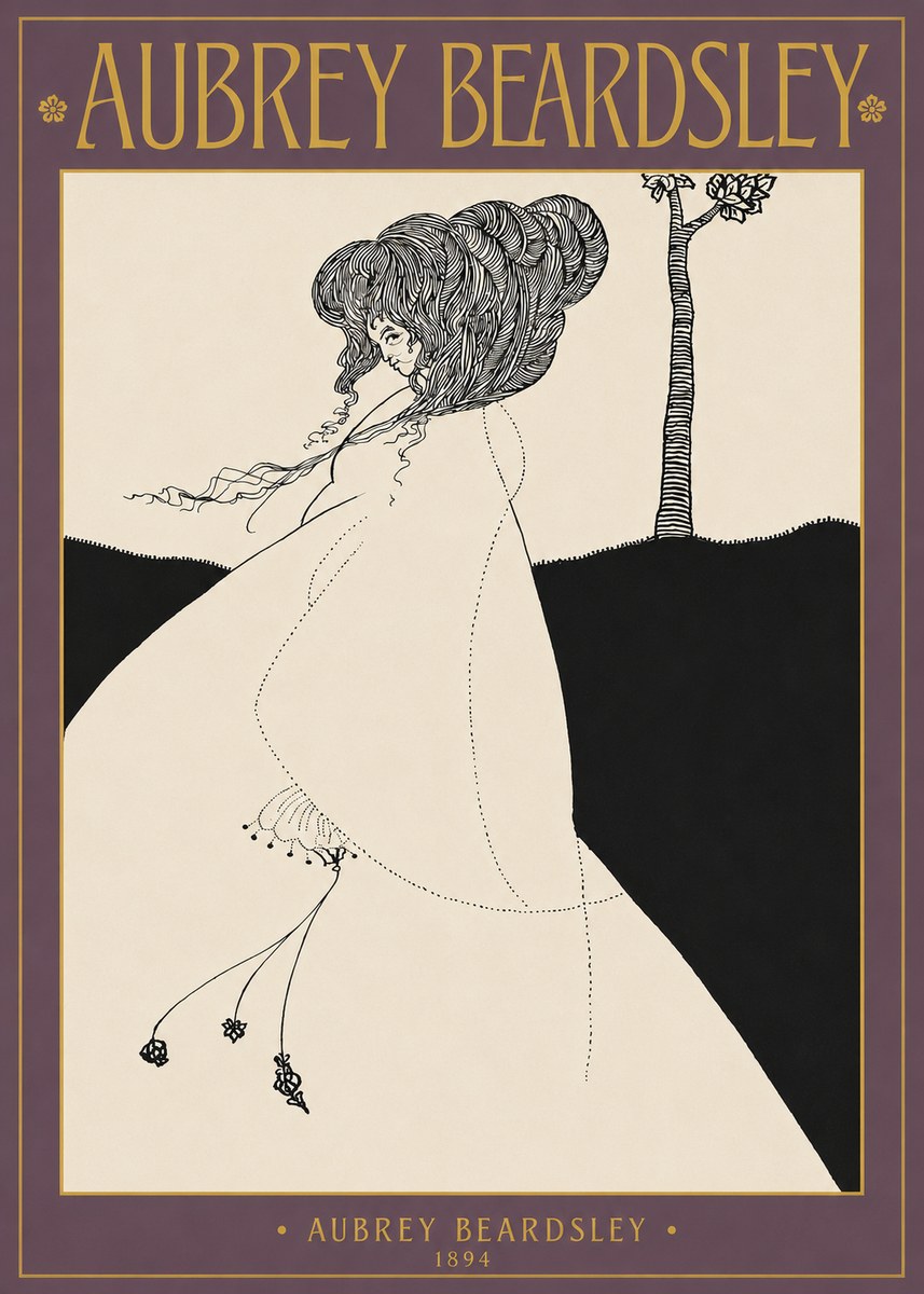 Aubrey Beardsley The Pallid Princess No2 - Plakat