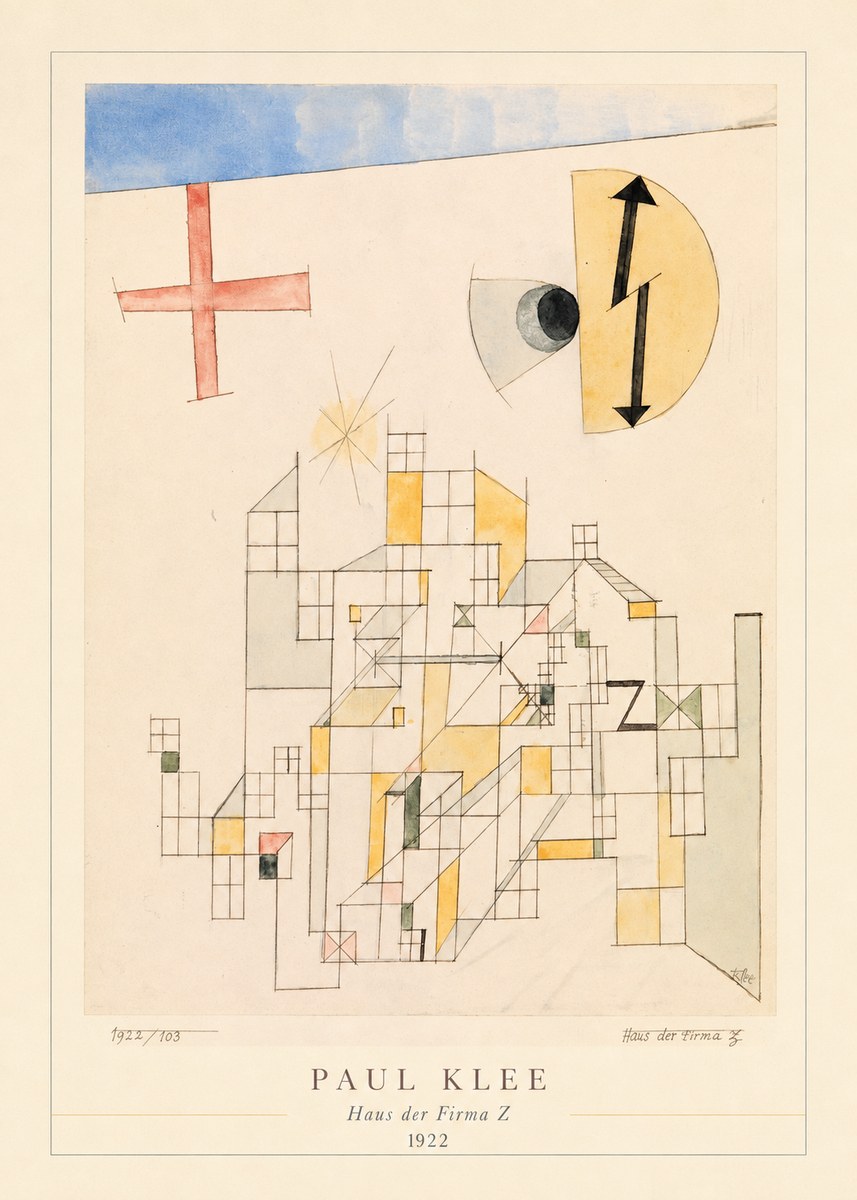 Paul Klee Haus Der Firma Z No4 - Plakat