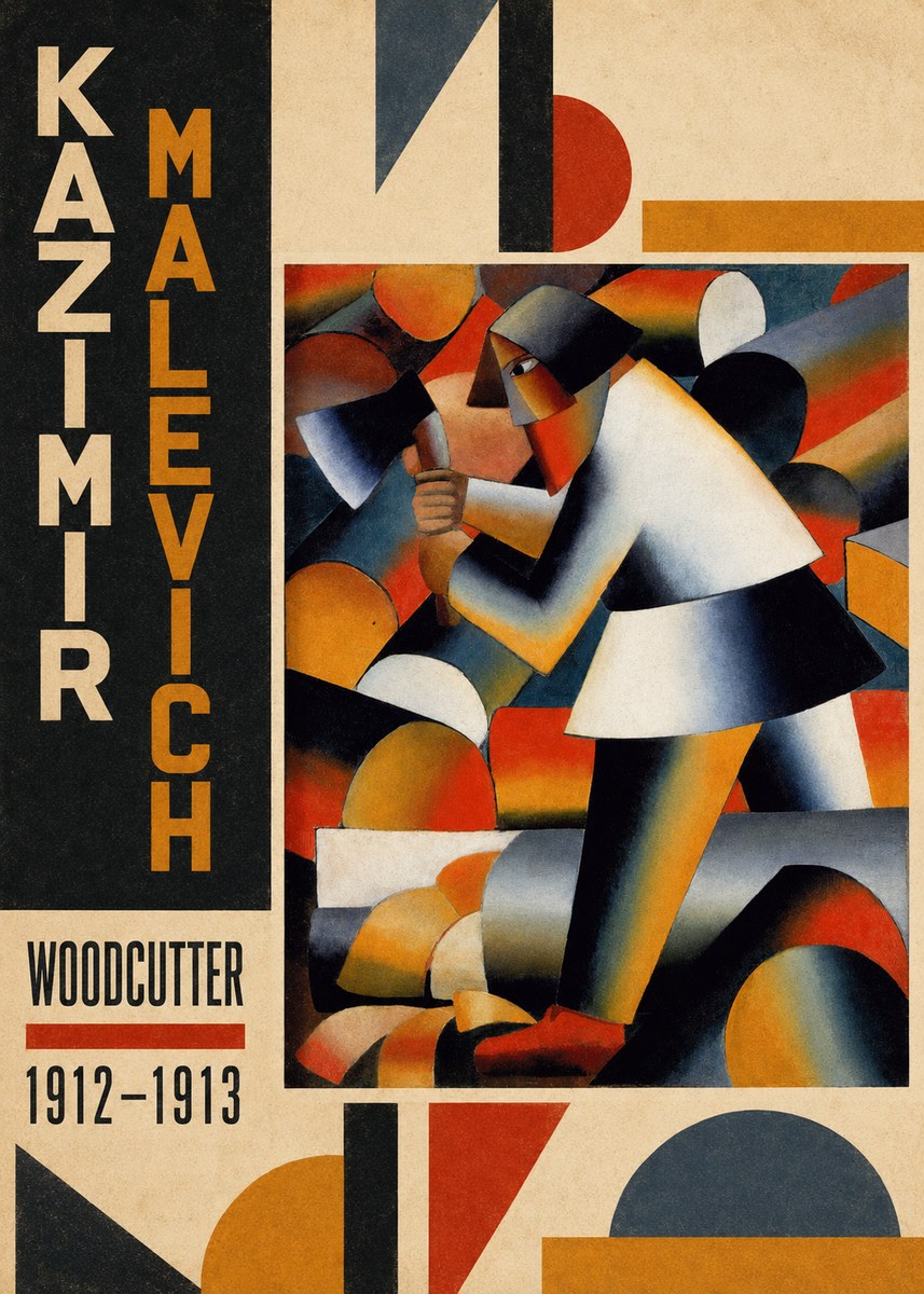Kazimir Malevich Woodcutter No5 - Plakat