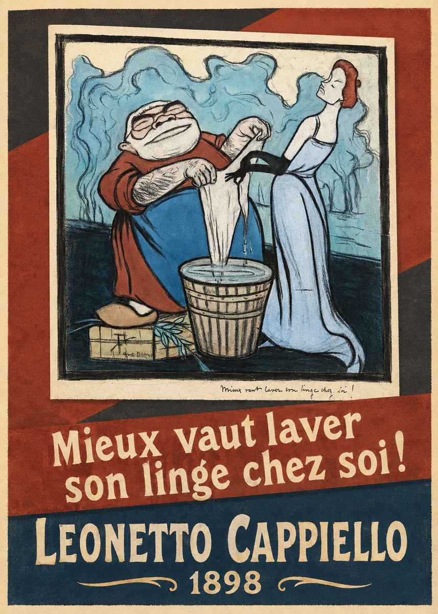 Leonetto Cappiello Mieux Vaut Laver Son Linge Chez Soi! No5 - Plakat