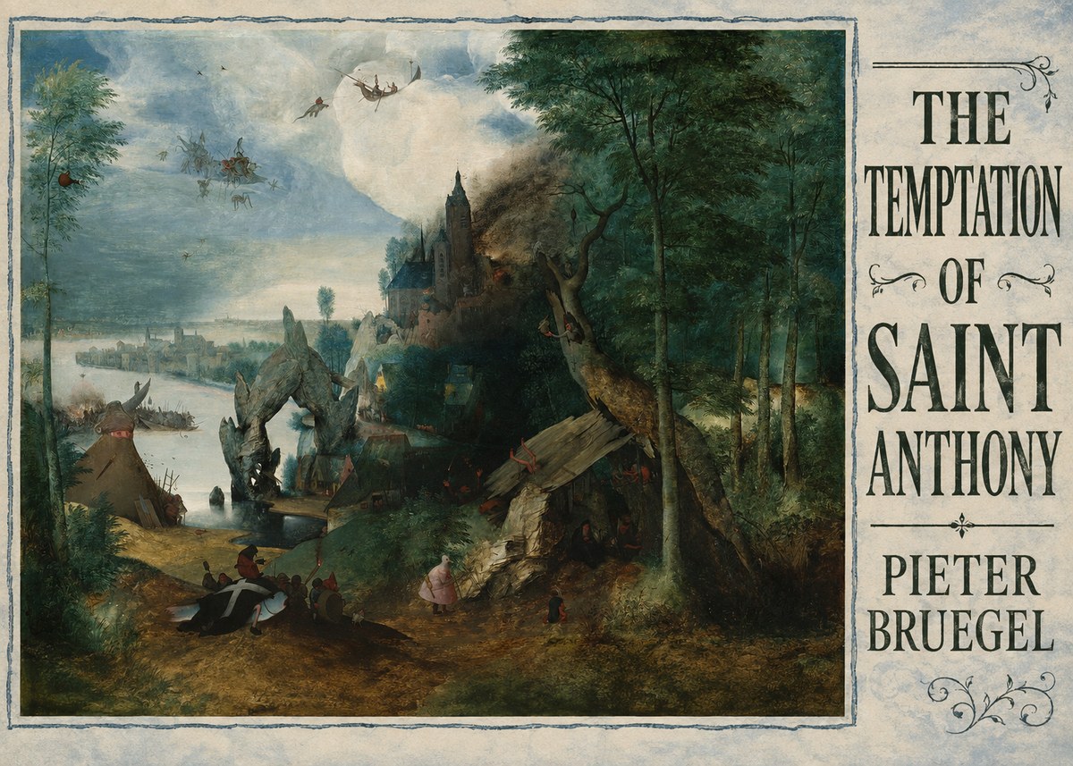 Pieter Bruegel The Temptation of Saint Anthony No5 - Plakat
