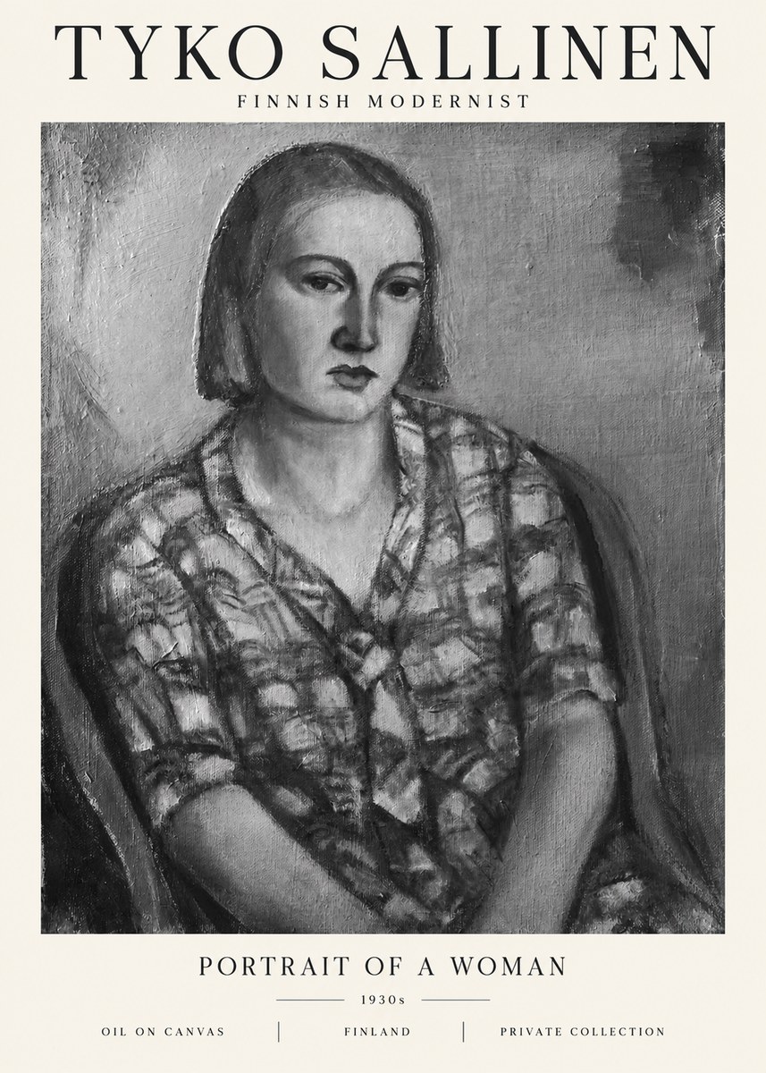 Tyko Sallinen Portrait of a Woman I No1 - Plakat