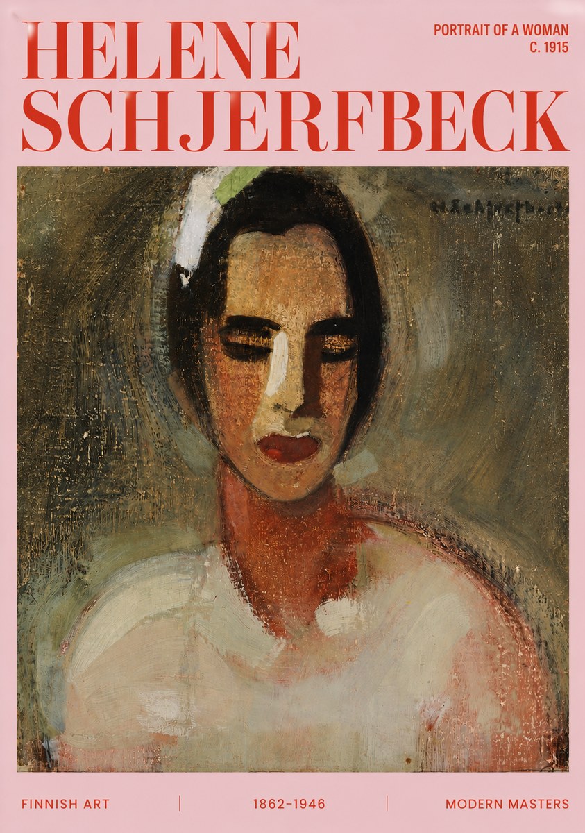 Helene Schjerfbeck Portrait of a Woman III No4 - Plakat