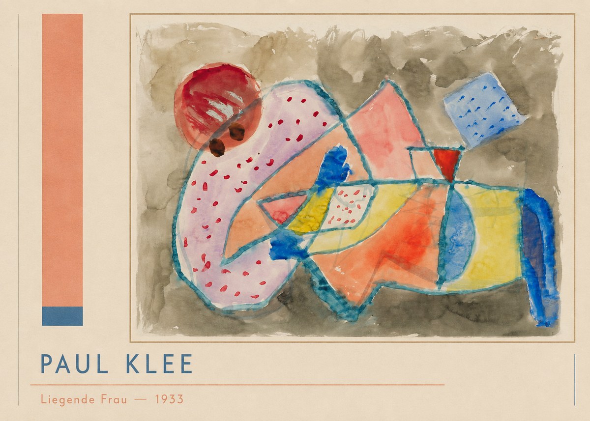 Paul Klee Liegende Frau - 1933 No3 - Plakat