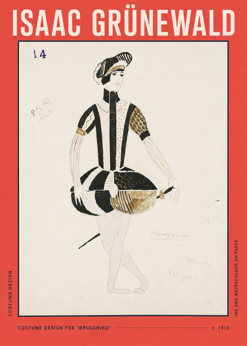 Isaac Grünewald Costume Design IX No2 - Plakat