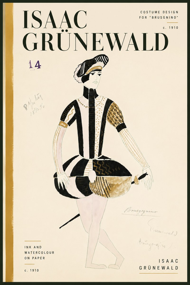 Isaac Grünewald Costume Design IX No4 - Plakat