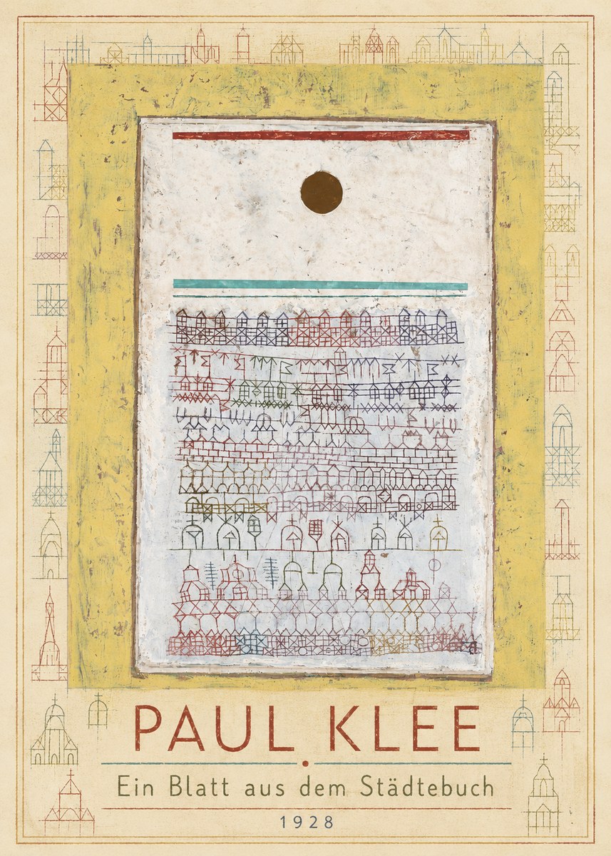Paul Klee Ein Blatt Aus Dem Städtebuch No1 - Plakat