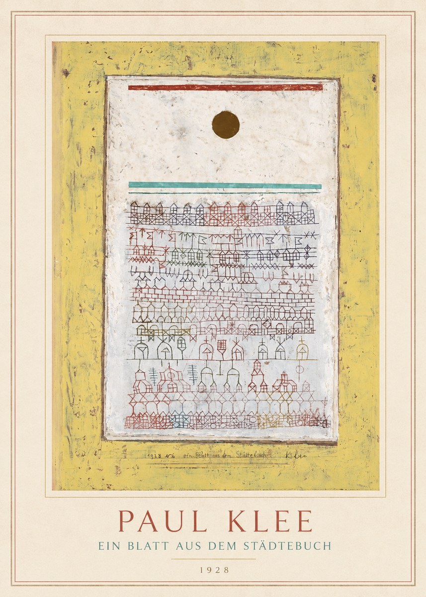 Paul Klee Ein Blatt Aus Dem Städtebuch No5 - Plakat