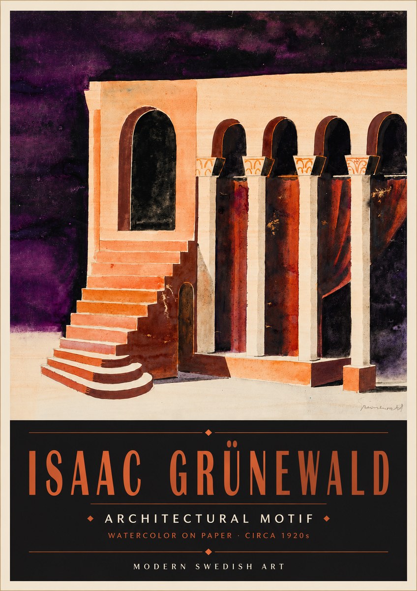 Isaac Grünewald Architectural Motif I No5 - Plakat