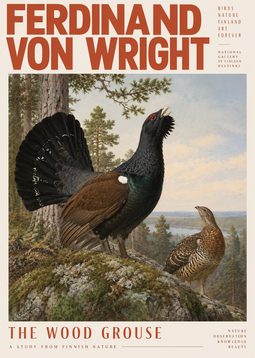 Ferdinand von Wright A Woman in Prayer No6 - Plakat