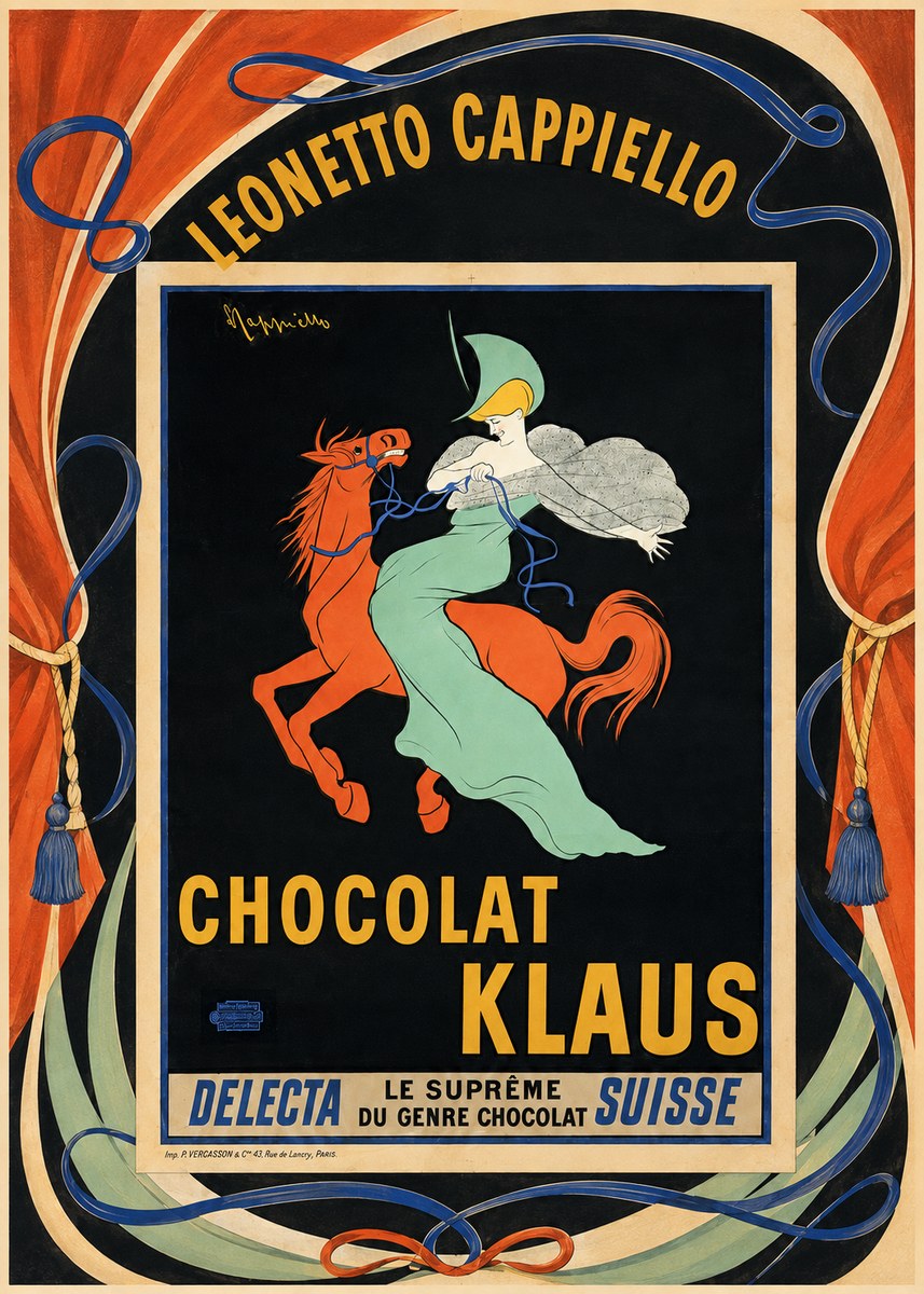 Leonetto Cappiello Chocolat Klaus II No4 - Plakat