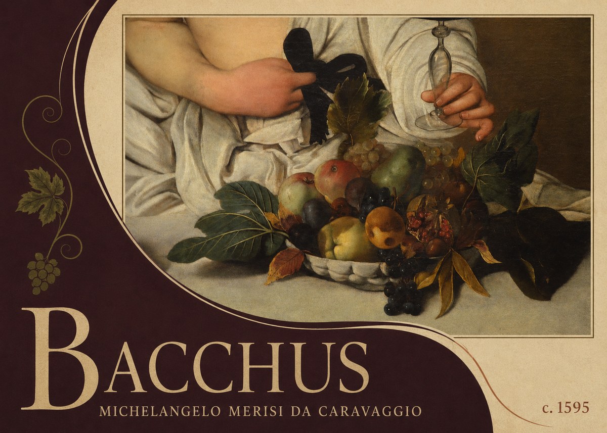 Michelangelo Merisi da Caravaggio Bacchus II No3 - Plakat