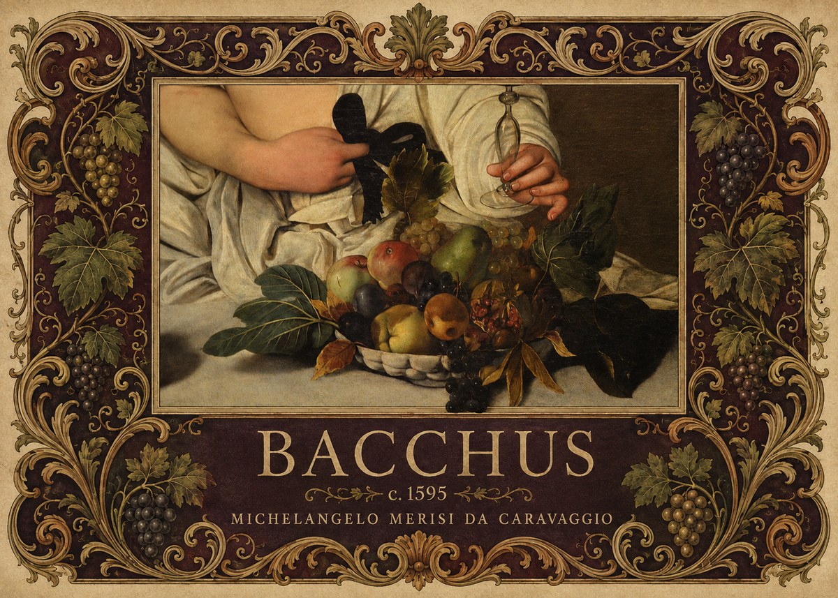 Michelangelo Merisi da Caravaggio Bacchus II No5 - Plakat
