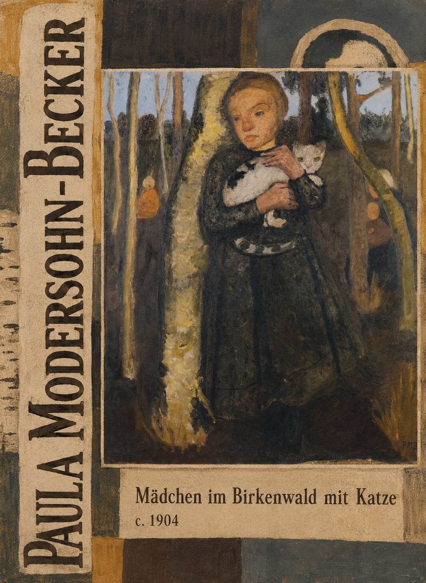 Paula Modersohn-Becker Mädchen Im Birkenwald Mit Katze No3 - Plakat