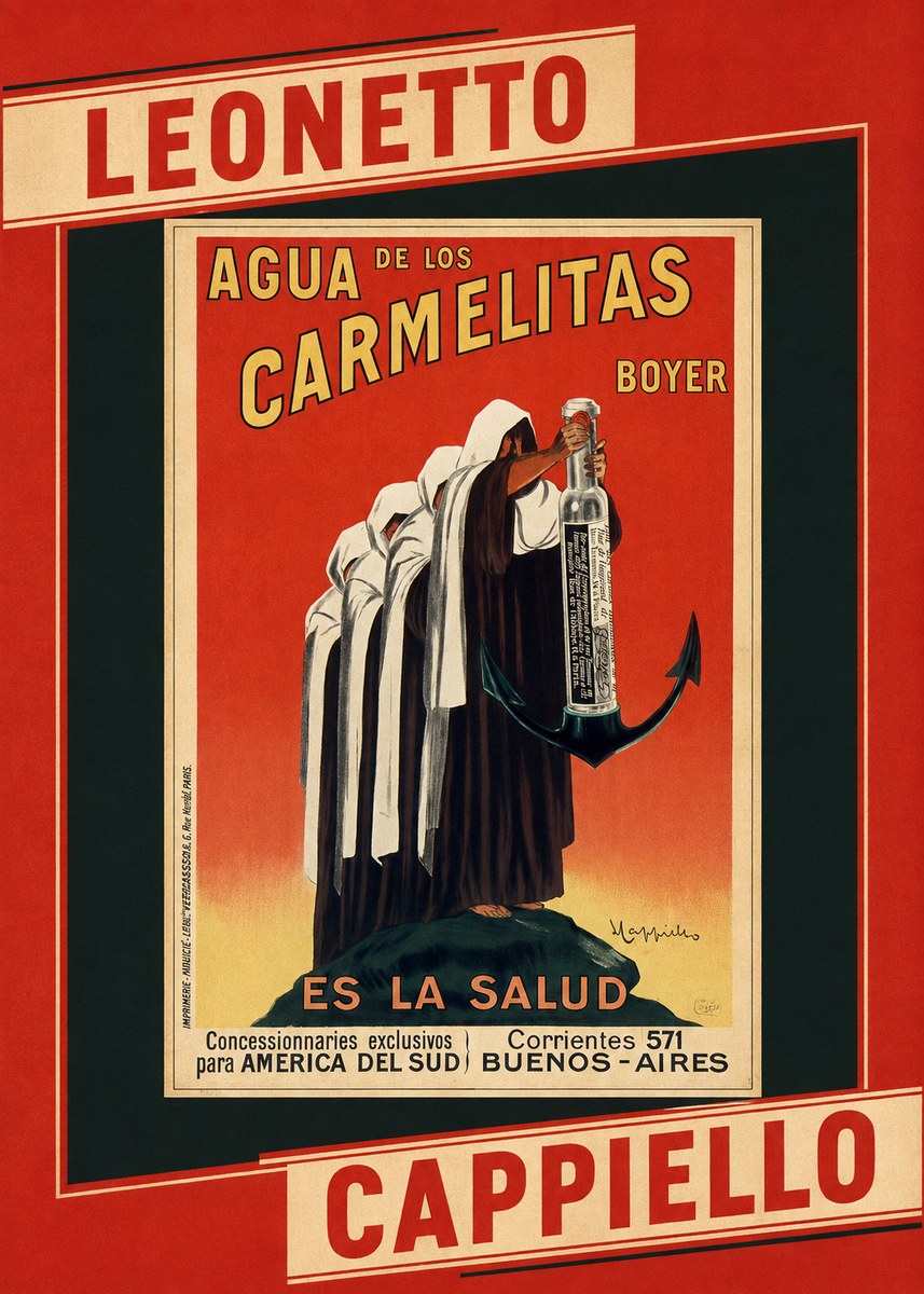 Leonetto Cappiello Agua De Los Carmelitas Boyer No6 - Plakat
