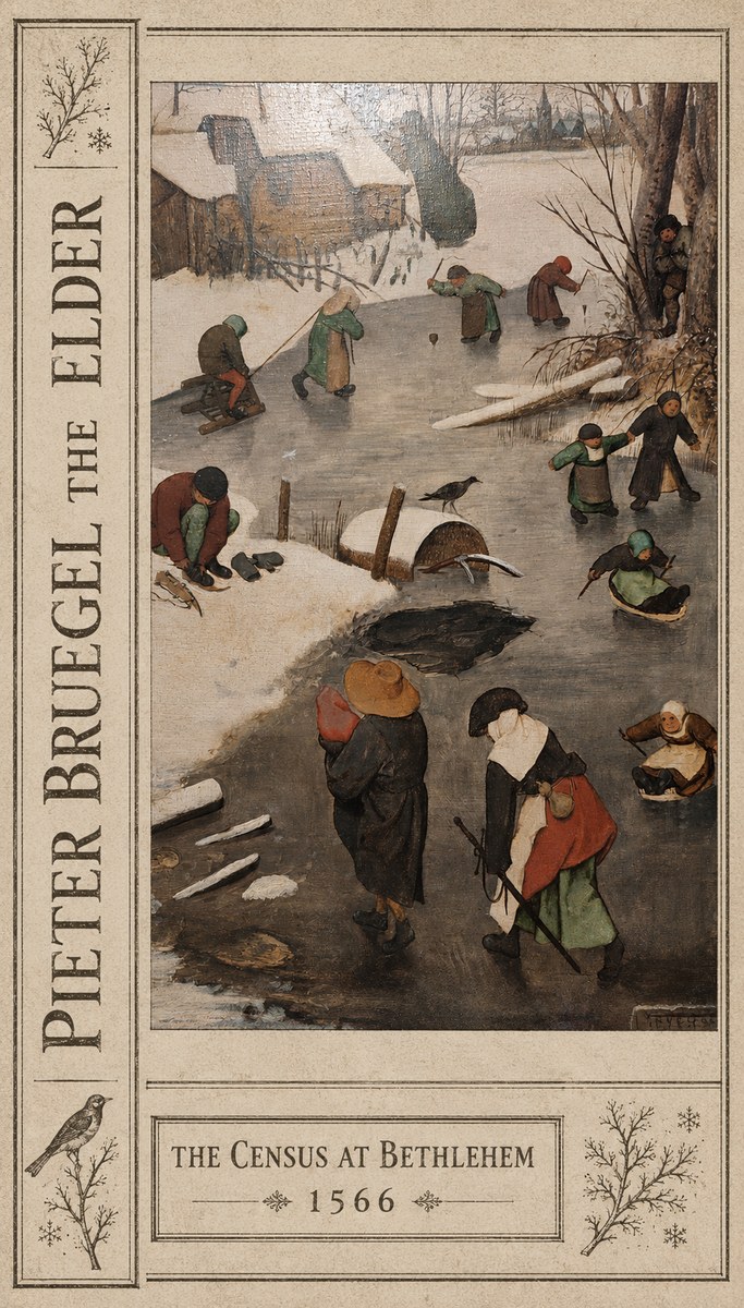 Pieter Bruegel The Census at Bethlehem II No2 - Plakat