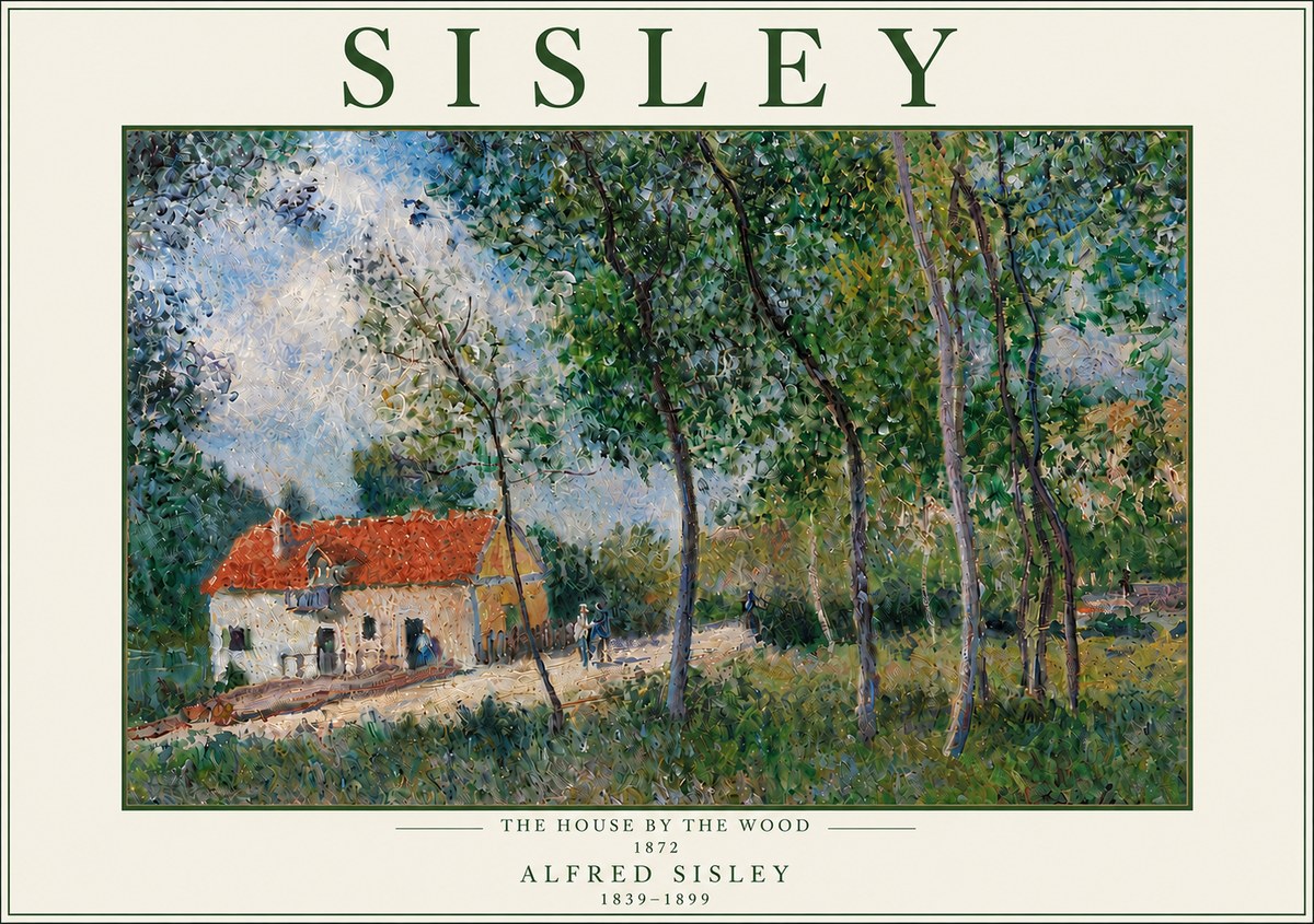 Sisley The House by the Wood No5 - Plakat