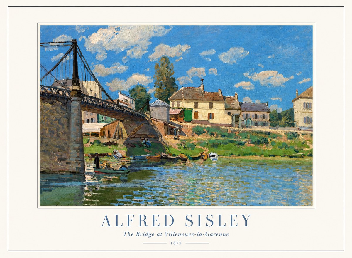 Sisley The Bridge at Villeneuve-la-garenne I No1 - Plakat