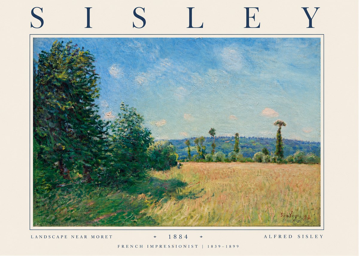 Sisley Landscape Near Moret, 1884 No4 - Plakat
