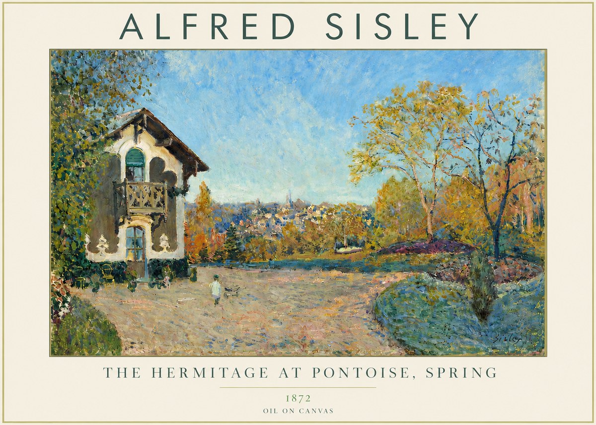 Sisley The Hermitage at Pontoise, Spring No3 - Plakat