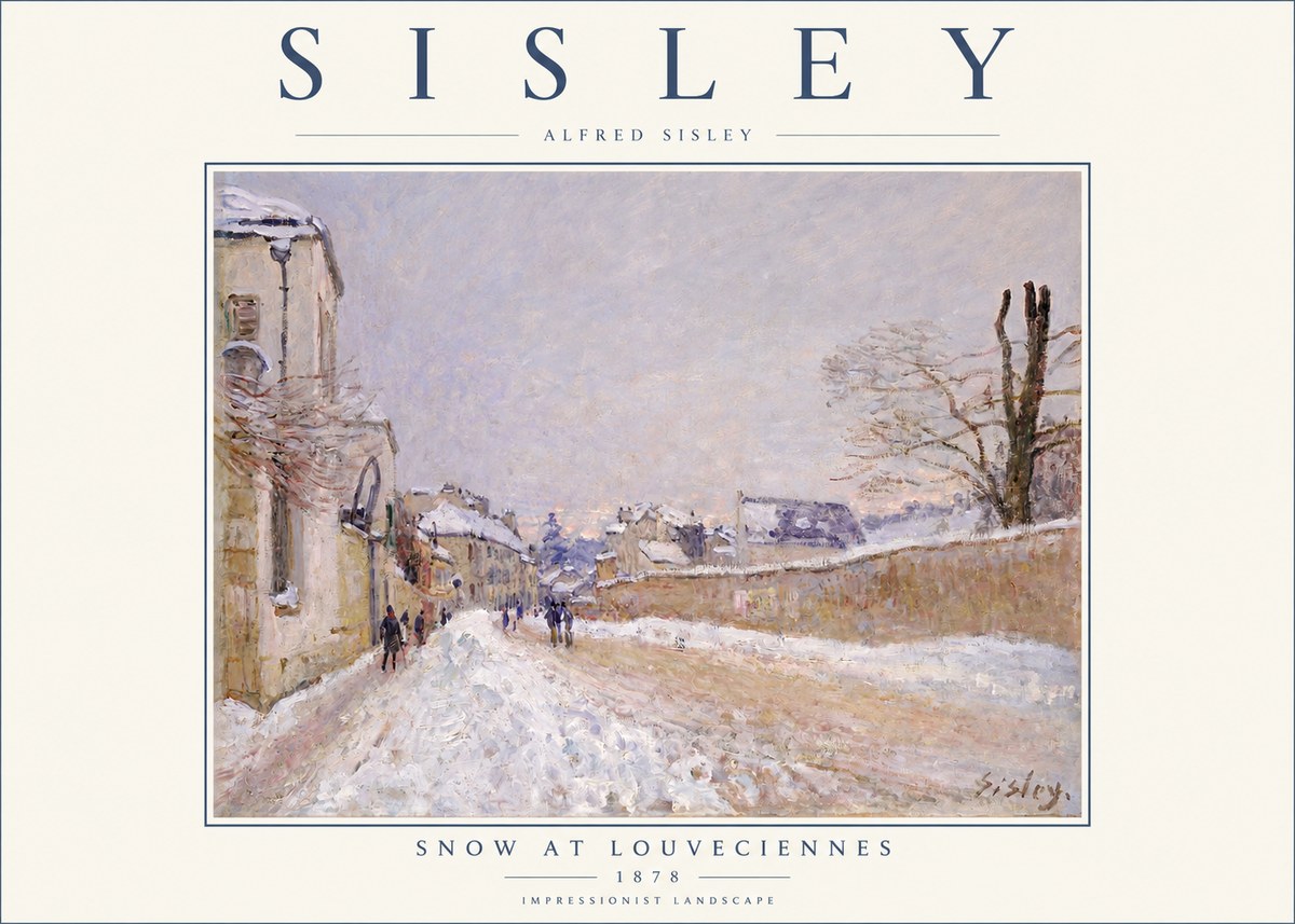 Sisley Snow at Louveciennes No2 - Plakat
