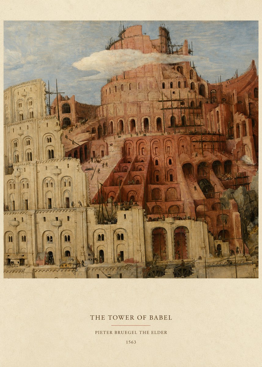 Pieter Bruegel The Tower of Babel XIII No6 - Plakat