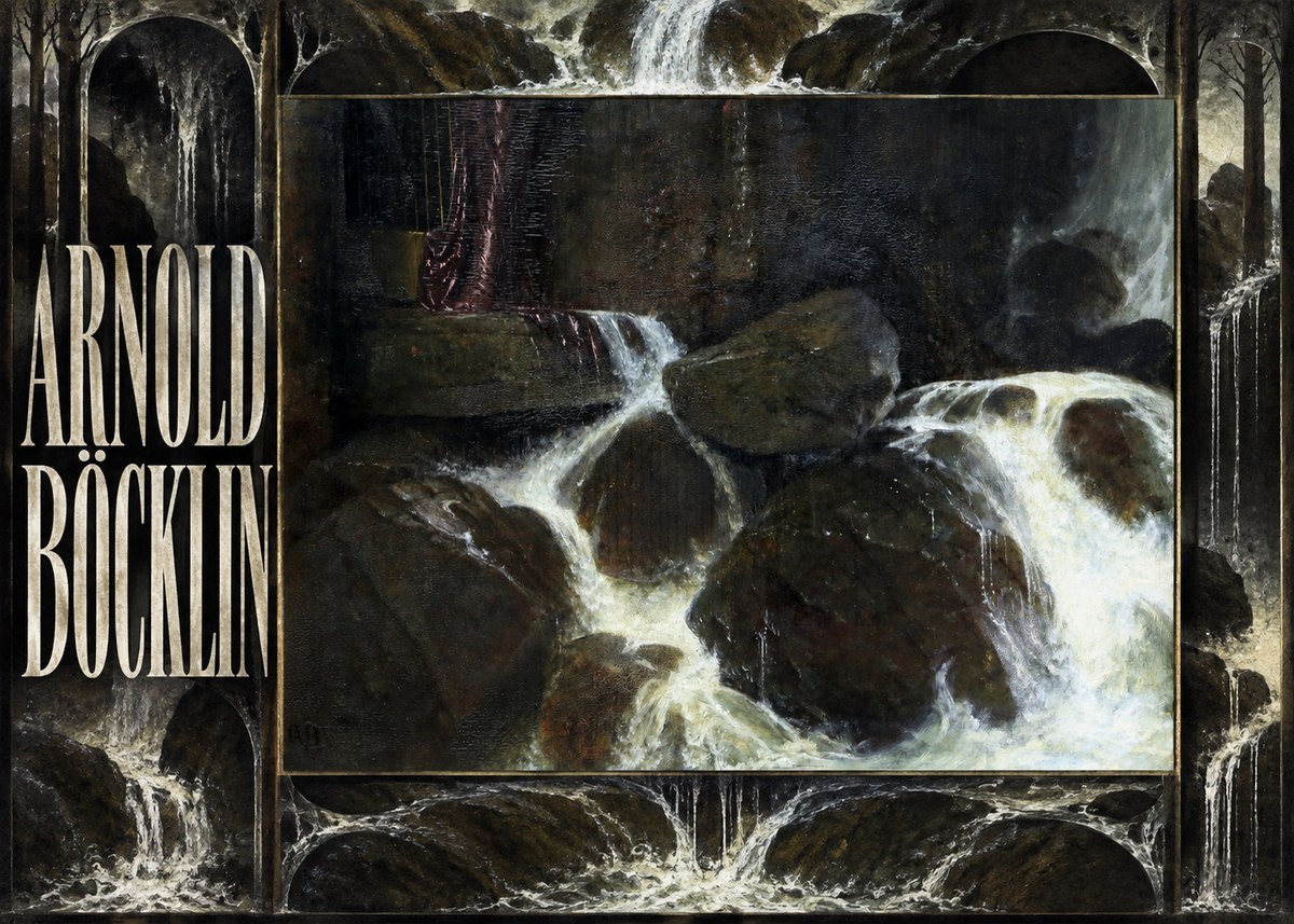 Arnold Böcklin The Nymph of the Waterfall No6 - Plakat