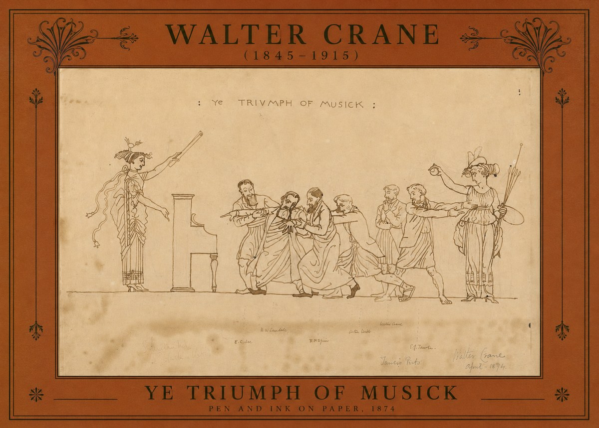 Walter Crane Ye Triumph of Musick No2 - Plakat