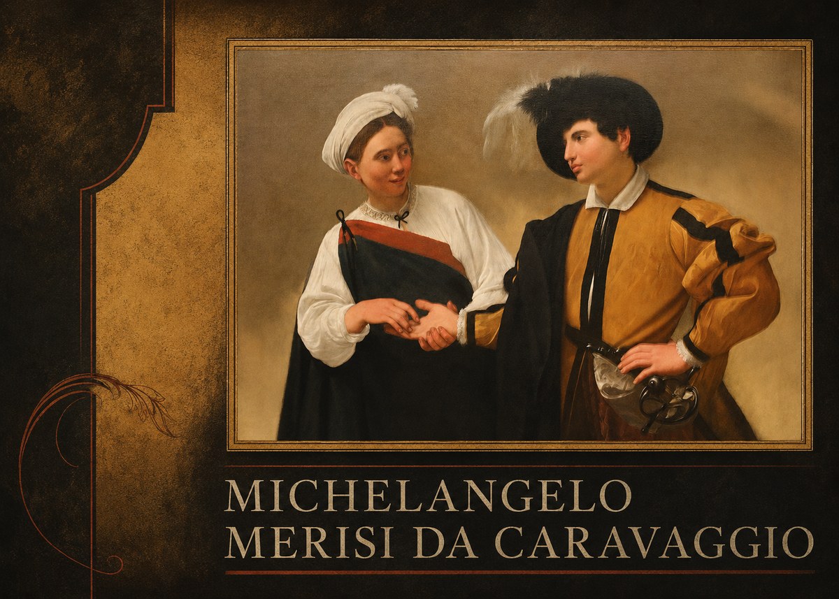 Michelangelo Merisi da Caravaggio The Cardsharps IV No2 - Plakat