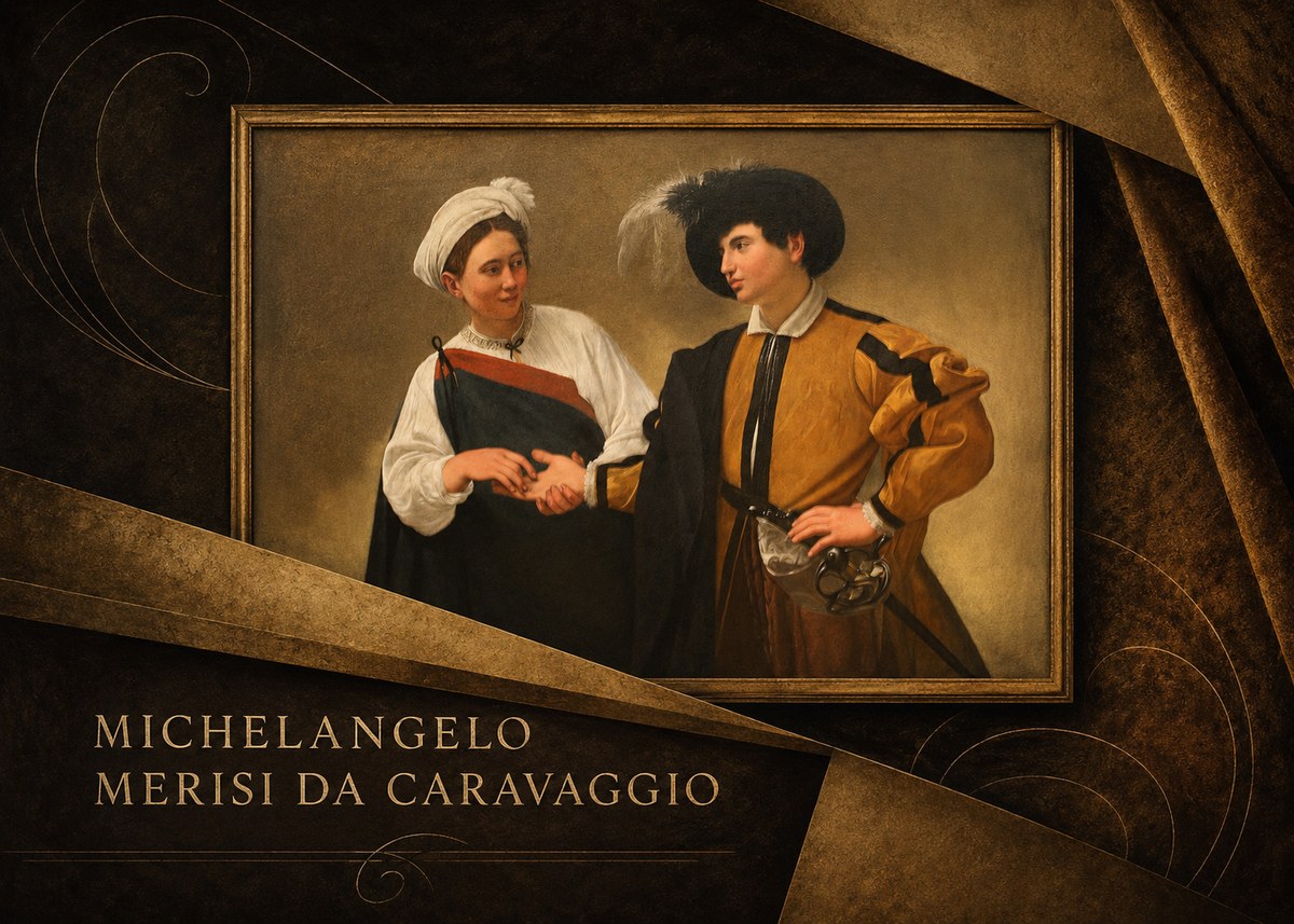 Michelangelo Merisi da Caravaggio The Cardsharps IV No4 - Plakat