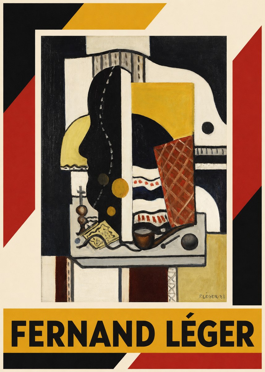 Fernand Léger Composition Au Profil No4 - Plakat