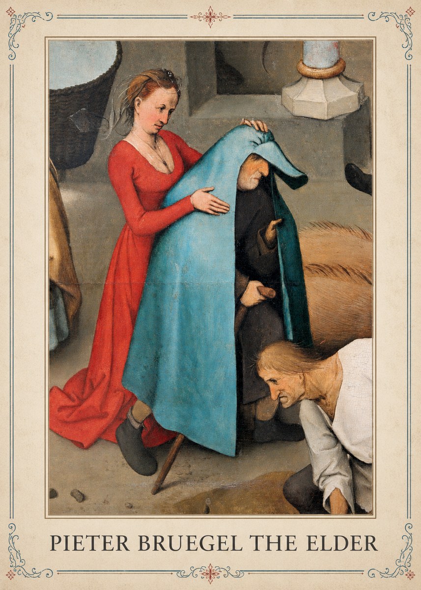 Pieter Bruegel The Blind Leading the Blind II No1 - Plakat