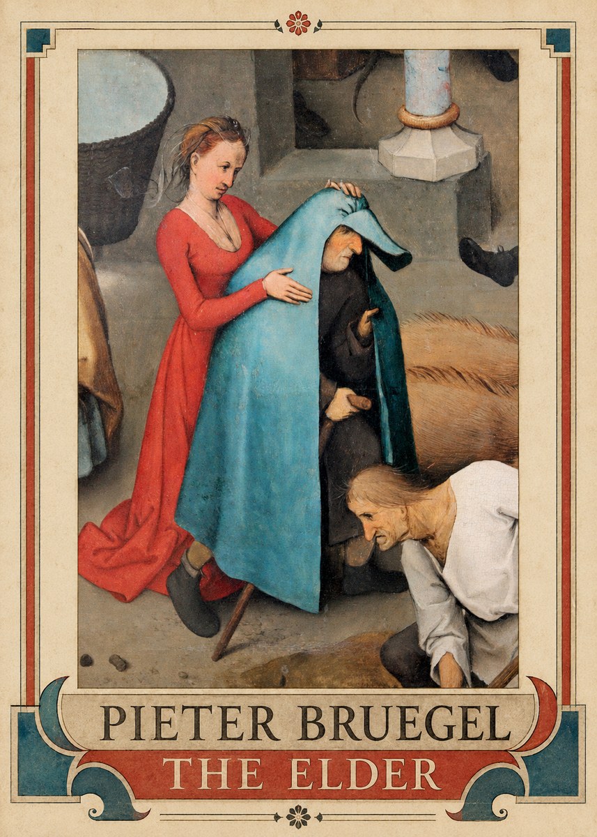 Pieter Bruegel The Blind Leading the Blind II No5 - Plakat