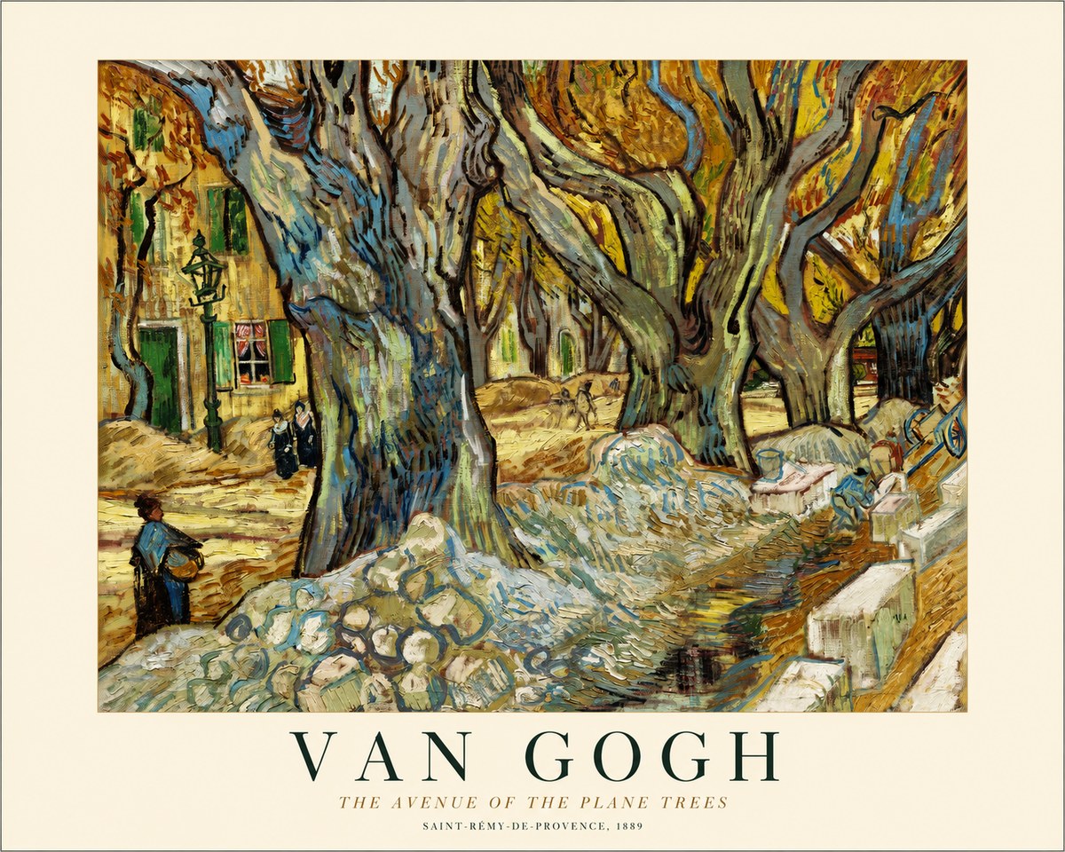 Van Gogh The Avenue of the Plane Trees No1 - Plakat