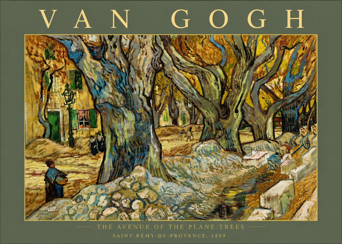 Van Gogh The Avenue of the Plane Trees No6 - Plakat