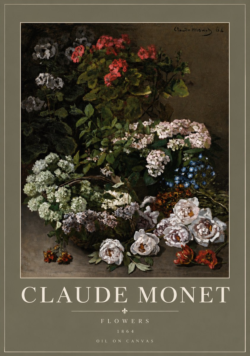 Monet Flowers No4 - Plakat