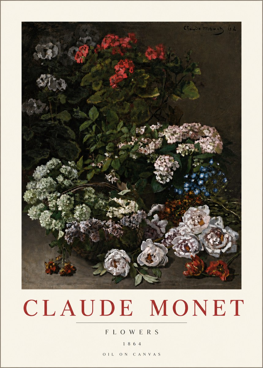 Monet Flowers No6 - Plakat