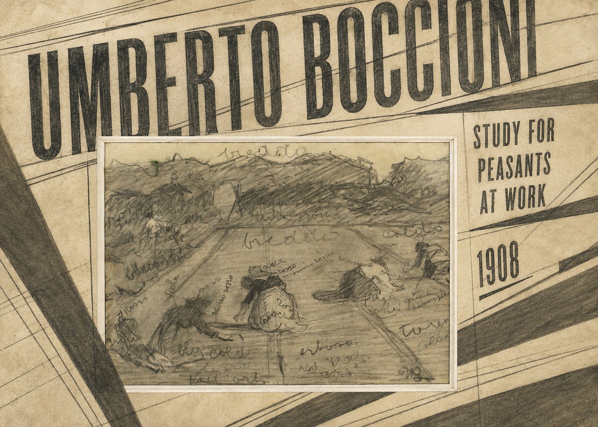 Umberto Boccioni Study for Peasants at Work No4 - Plakat