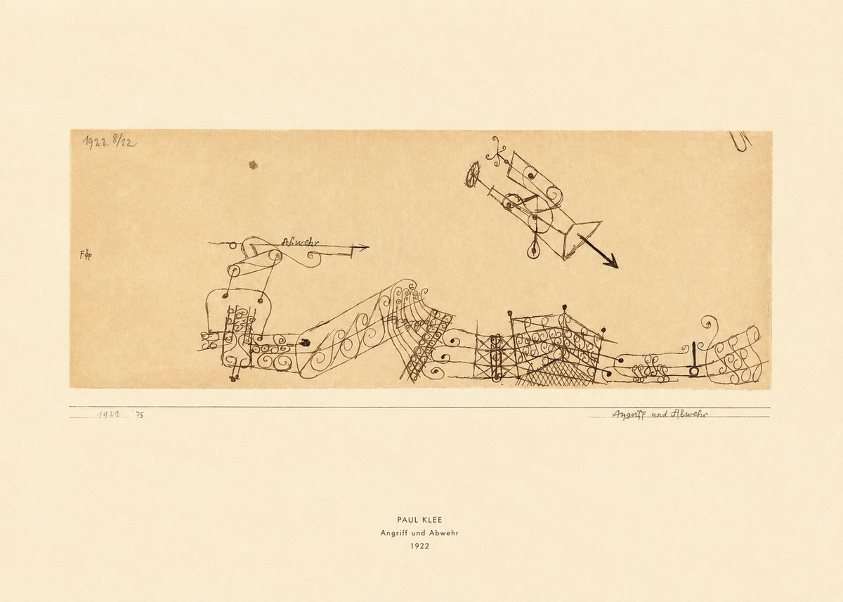 Paul Klee Angriff Und Abwehr No4 - Plakat